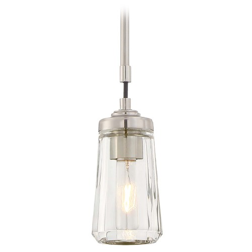 Poleis Brushed Nickel Mini Pendant by Minka Lavery