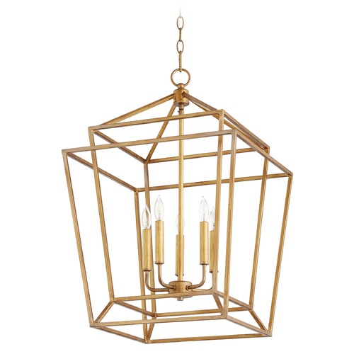 Quorum Lighting Monument Gold Leaf Pendant by Quorum Lighting 8807-5-74