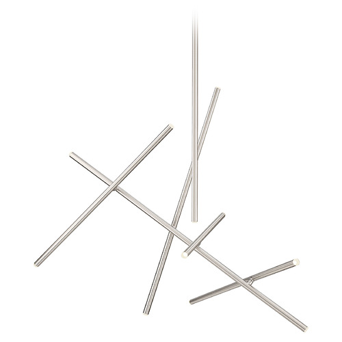 Crossroads Satin Nickel LED Chandelier by Eurofase Lighting