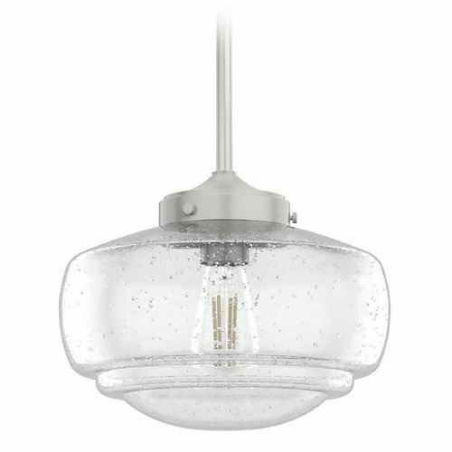 Hunter Fan Company Saddle Creek Brushed Nickel Mini-Pendant Light with Mushroom Shade
