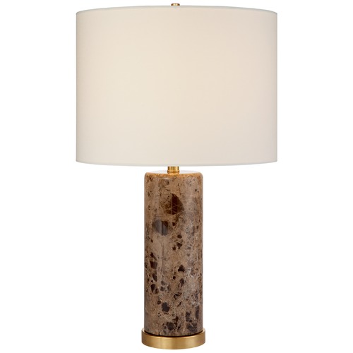 Aerin Cliff Table Lamp in Brown Marble by Visual Comfort Signature