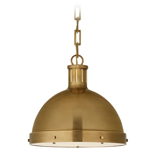 Visual Comfort Signature Collection Thomas OBrien Hicks Pendant in Antique Brass by Visual Comfort Signature TOB5069HAB