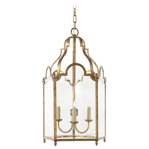 Visual Comfort Signature Collection E.F. Chapman French Market Lantern in Gilded Iron by Visual Comfort Signature CHC3414GI