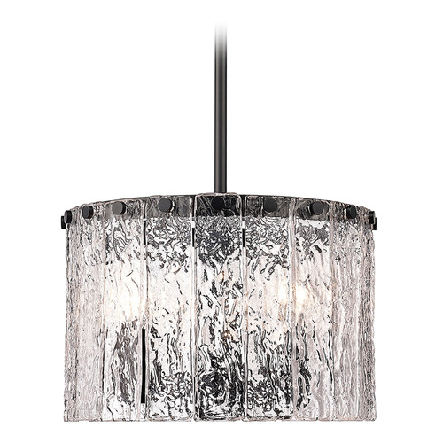 Glacier Matte Black Pendant by Z-Lite