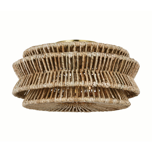 Visual Comfort Signature Collection Chapman & Myers Antigua Semi-Flush Mount in Brass by VC Signature CHC4015ABNAB