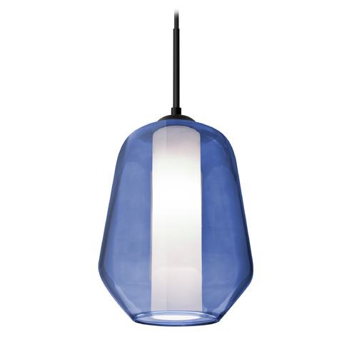 Besa Lighting Besa Lighting Link Black Mini-Pendant Light with Bowl / Dome Shade 1JT-LINKBL-BK