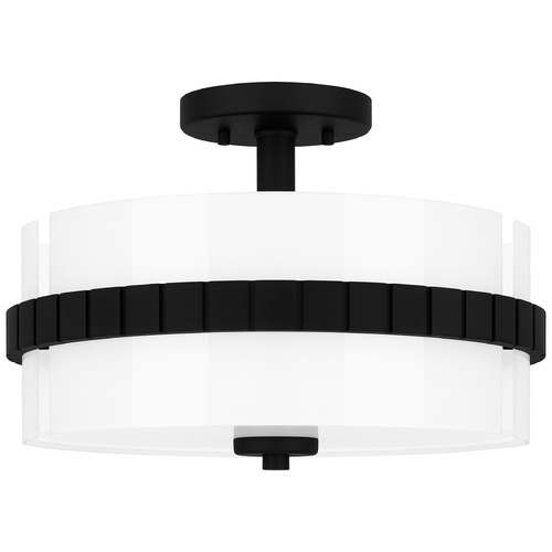 Quoizel Lighting Quoizel Semi-Flush Mount Matte Black Semi-Flushmount Light