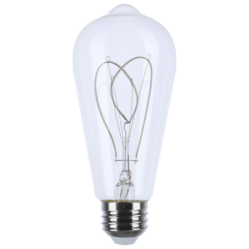 6W ST19 2700K Flex Gray Filament Clear LED Light Bulb by Satco
