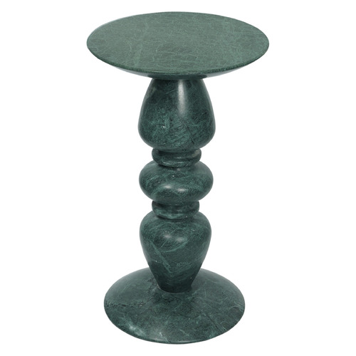 Currey and Company Nubia Natural Evergreen Marble Accent Table
