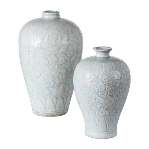 Currey and Company Lighting Currey and Company Nanjing Light Blue Vase 1200-1002
