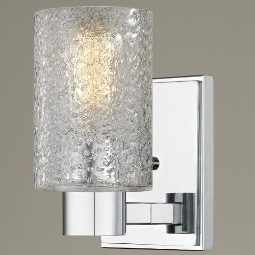 Ice Glass Sconce Chrome