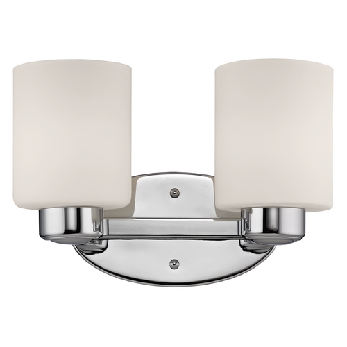 Two-Light Bath Light Chrome 11.75-Inch Wide