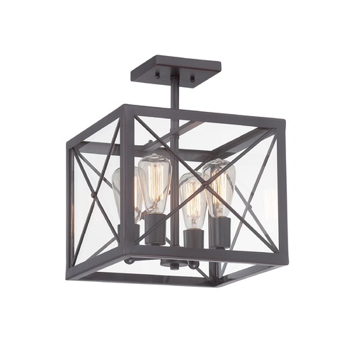 Designers Fountain High Line Satin Bronze Semi-Flushmount Light