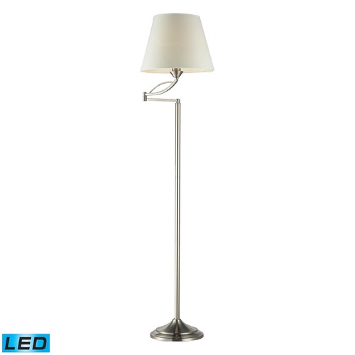 Elk Lighting Elk Lighting Elysburg Satin Nickel LED Floor Lamp with Empire Shade 17047/1-LED