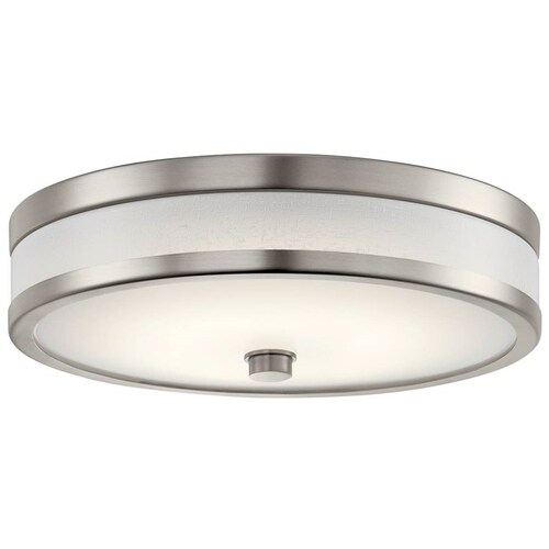 Modern LED Flush Mount Light Brushed Nickel Pira by Kichler Lighting