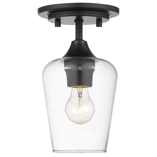 Joliet Matte Black Semi-Flush Mount by Z-Lite