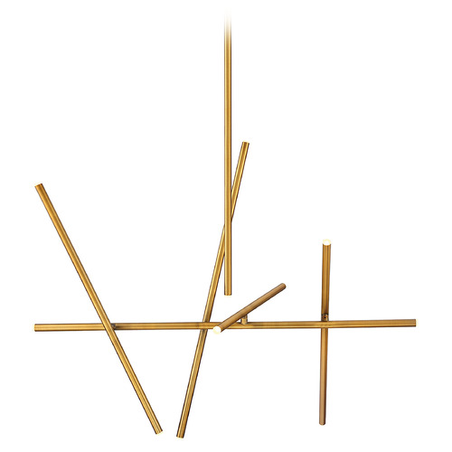 Crossroads Antique Brass LED Chandelier by Eurofase Lighting