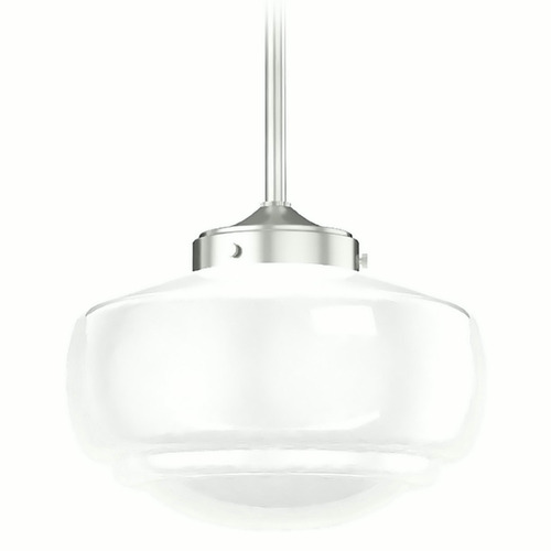 Hunter Fan Company Saddle Creek Brushed Nickel Mini-Pendant Light with Mushroom Shade