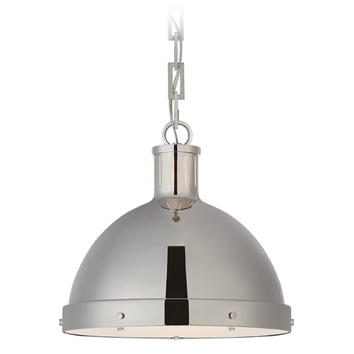 Thomas OBrien Hicks Pendant in Polished Nickel by Visual Comfort Signature