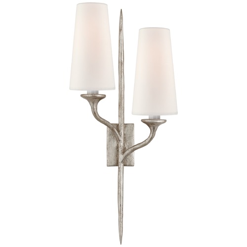 Visual Comfort Signature Collection Julie Neill Iberia Left Sconce in Silver Leaf by Visual Comfort Signature JN2076BSLL