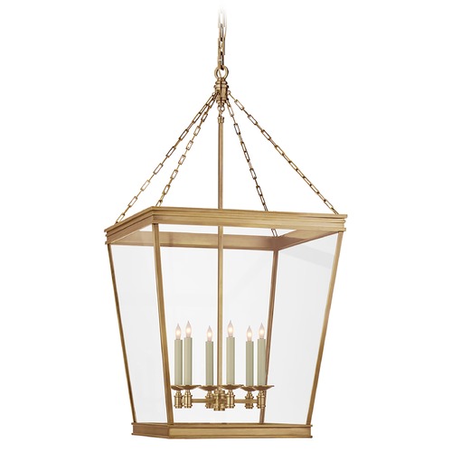 Chapman & Myers Launceton Square Lantern in Brass by Visual Comfort Signature