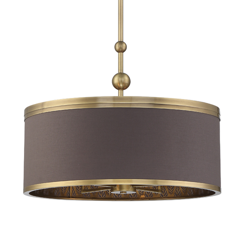 Splendour 5-Light Pendant in Aged Antique Brass by Metropolitan