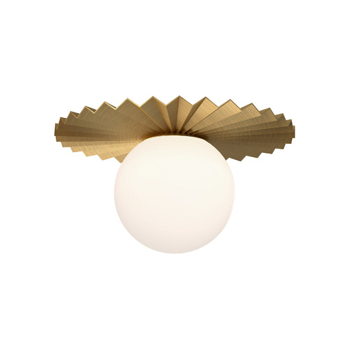 Plume 12-Inch Flush Mount in Brushed Gold by Alora Lighting