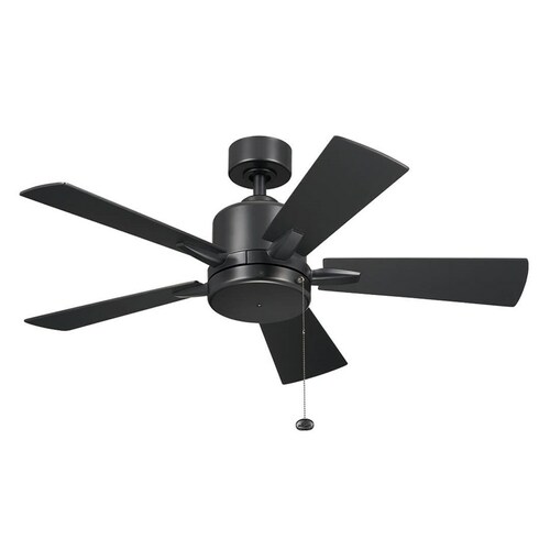 Lucian II Satin Black Ceiling Fan by Kichler Lighting
