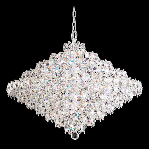 Schonbek Worldwide Lighting Baronet Polished Stainless Steel Pendant Light with Abstract Shade