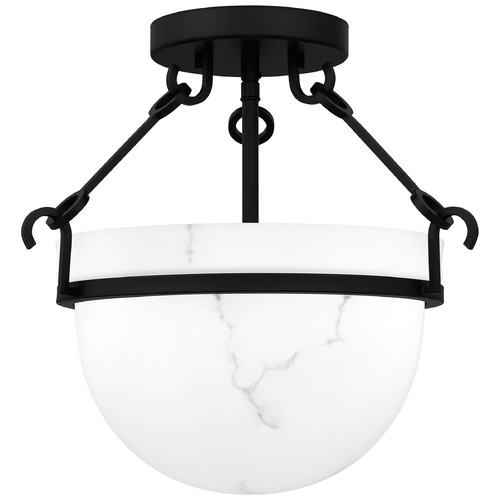 Quoizel Lighting Quoizel Semi-Flush Mount Matte Black Semi-Flushmount Light