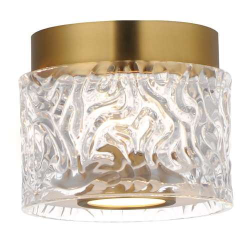 Et2 Elysian Natural Aged Brass LED Flushmount Light