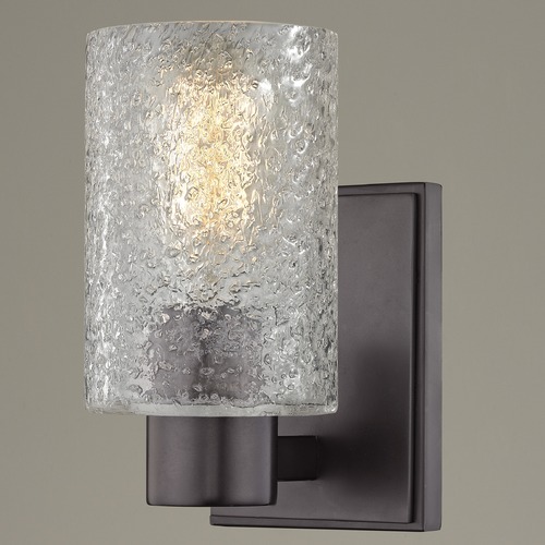 Ice Glass Sconce Bronze