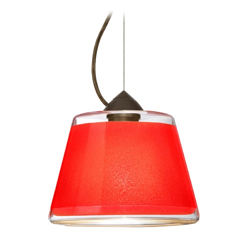 Besa Lighting Besa Lighting Pica Bronze Pendant Light with Empire Shade 1KX-PIC9RD-BR