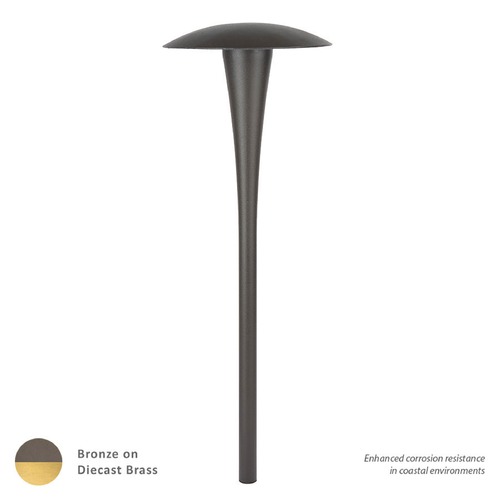 LED 12V Area Light 3000K Bronze on Brass by WAC Lighting