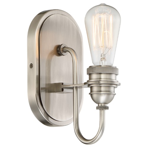 Uptown Edison Plated Pewter Sconce by Minka Lavery
