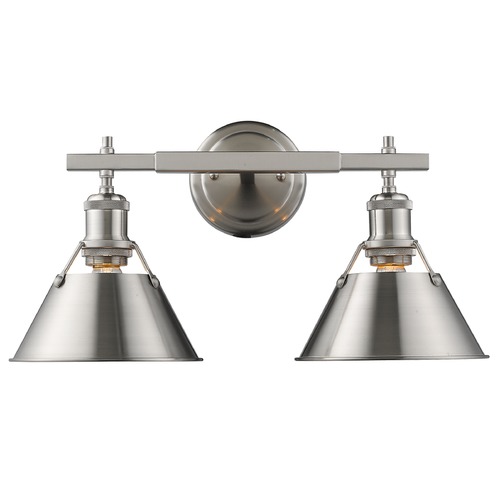 Orwell 18.25-Inch Bath Light in Pewter by Golden Lighting