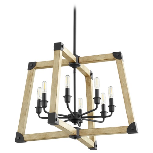 Quorum Lighting Alpine Noir & Driftwood Pendant by Quorum Lighting 8189-8-69