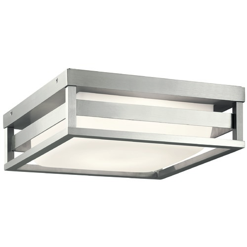 Ryler 12-Inch Brushed Aluminum LED Flush Mount by Kichler Lighting