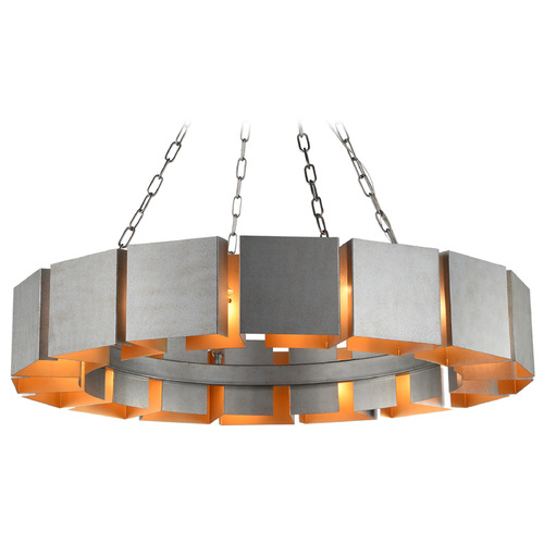 Matteo Lighting Mattone Rusty Silver Chandelier by Matteo Lighting C59316SV