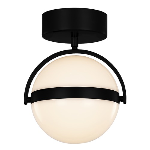 Alora Lighting Globo 6.38-Inch Matte Black LED Semi-Flush Mount Light by Alora Lighting FM301001MB