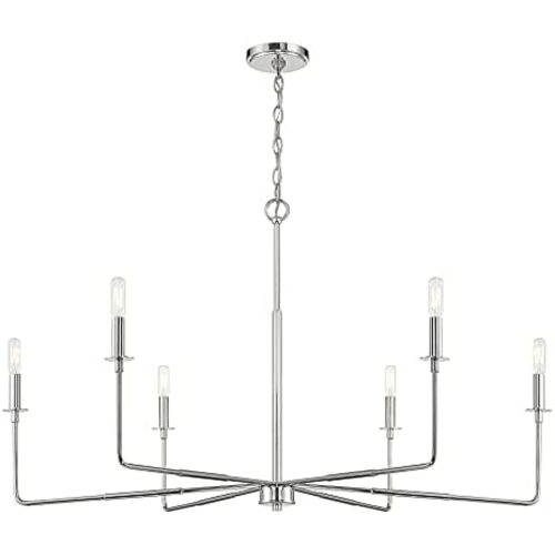 Savoy House Salerno 42-Inch Chandelier in Polished Nickel by Savoy House 1-2221-6-109