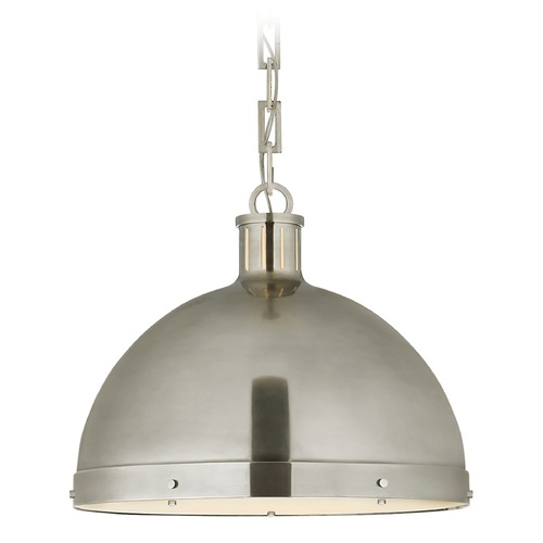 Visual Comfort Signature Collection Thomas OBrien Hicks XL Pendant in Antique Nickel by Visual Comfort Signature TOB5071AN