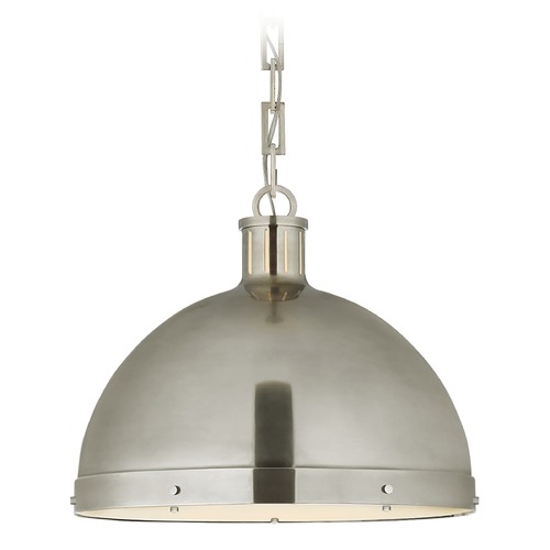 Thomas OBrien Hicks XL Pendant in Antique Nickel by Visual Comfort Signature