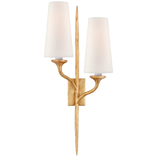 Visual Comfort Signature Collection Julie Neill Iberia Left Sconce in Antique Gold Leaf by Visual Comfort Signature JN2076AGLL