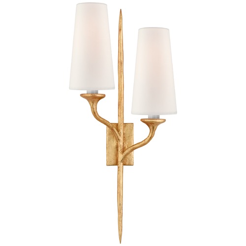 Julie Neill Iberia Left Sconce in Antique Gold Leaf by Visual Comfort Signature