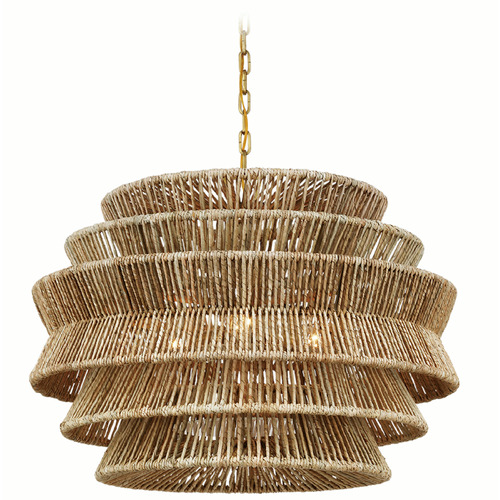 Chapman & Myers Antigua Drum Chandelier in Brass by VC Signature