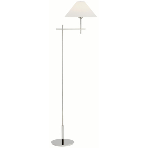 Visual Comfort Signature Collection Hackney Polished Nickel Floor Lamp with Coolie Shade