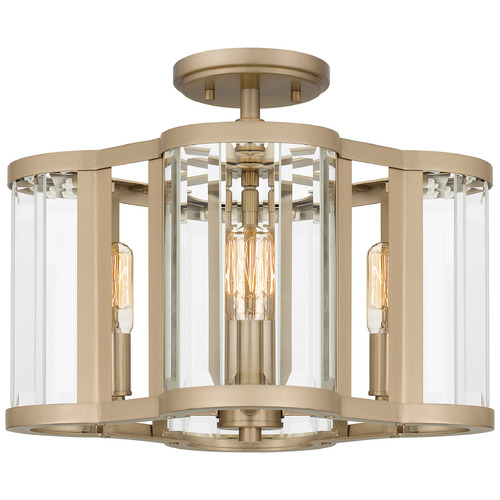 Quoizel Lighting Quoizel Semi-Flush Mount Bronze Gold Semi-Flushmount Light