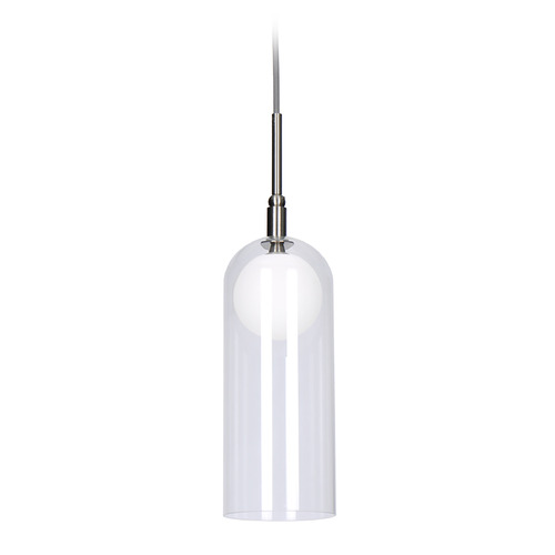 Kuzco Lighting Stylo Brushed Nickel LED Mini-Pendant Light with Globe Shade