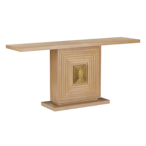 Currey and Company Morombe Washed Oak Sofa Table